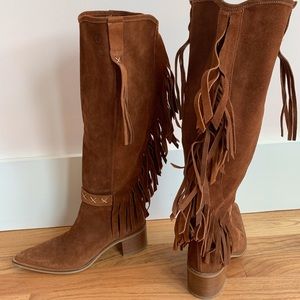 Bronx suede cowboy boots. Worn once Knee High